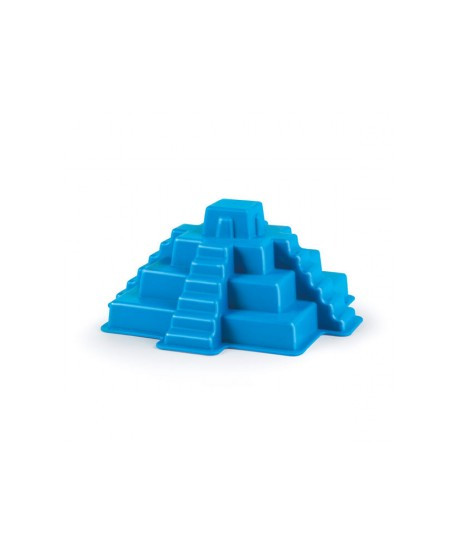 Molde pirámide maya azul para arena